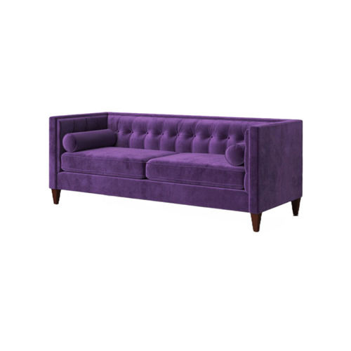 Purple Ari Velvet Sofa No Assembly Required