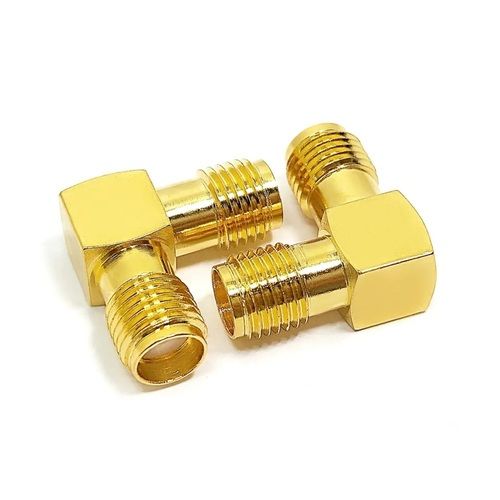 SMA Female To Female Right Angle RF Coaxial Adapter