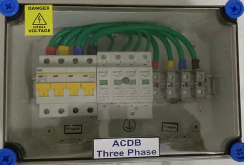 As Shown In The Image Wall Mounted Rectangular Three Phase Solar Acdb For Industrial