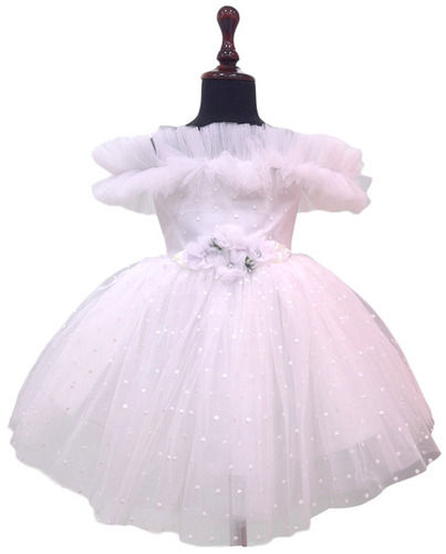 Babys Party Wear Fancy Sleeveless Frock - D.No. 892