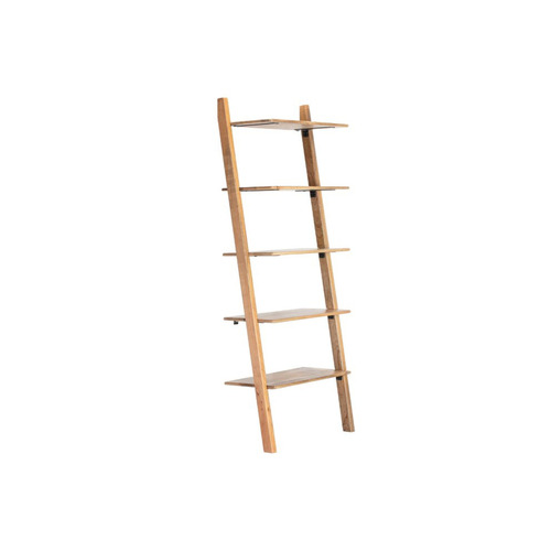 Natural Pablo Solid Wood Ladder Bookcase Indoor Furniture