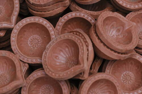 Clay Diya For Home Decoration Use