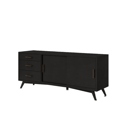 Servo Motor Floor Mounted Black Memphis Tv Stand