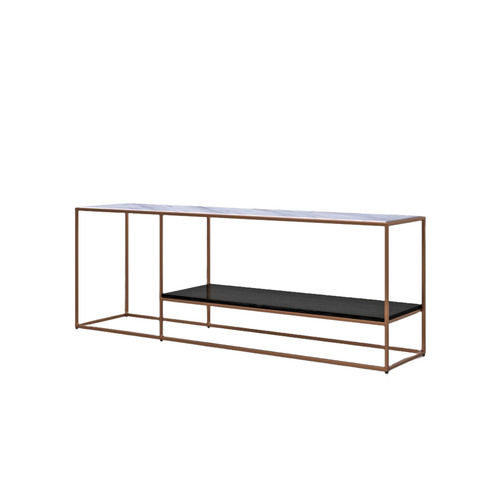 Gold Finish Iron Frame Harvey TV Stand