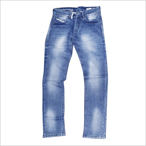 Men Slim Fit Blue Denim Jeans For Casual Wear