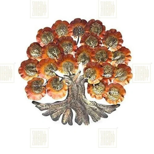 35 X 15 Inch Golden Metal Wall Art Tree For Home Decoration
