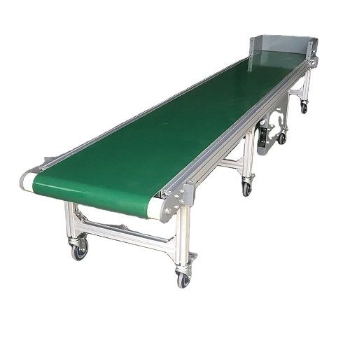 Automatic Heat Resistant Sorting Belt Conveyor - Stainless Steel, Adjustable Speed, Flat Belt Design | Ideal for Industrial Use in Building Material, Grain Transport, Mining Sectors