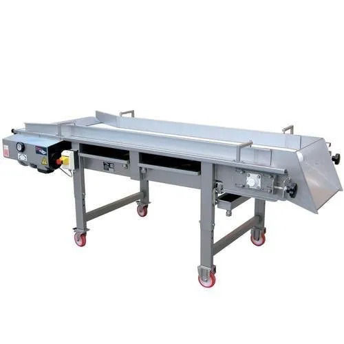 Heat Resistant Sorting Belt Conveyor - Stainless Steel & Rubber, Adjustable Speed, Polished Finish, 2-Year Warranty, Automatic Electric Operation, Ideal for Industrial Use