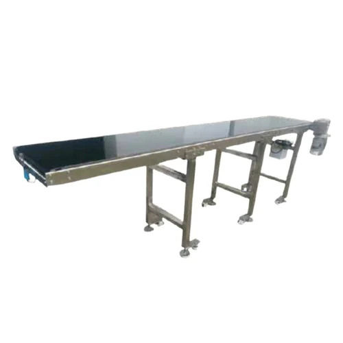 Heat Resistant Sorting Belt Conveyor - Adjustable Operating Speed, Polished Stainless Steel & Rubber, Suitable for Industrial Applications