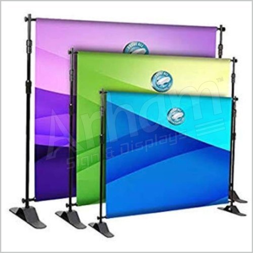 Multicolor Adjustable Backdrop Standee For Promotional, Advertising