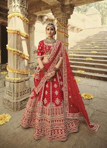 Multicolor Embroidery Designer Lehenga Choli For Wedding Use