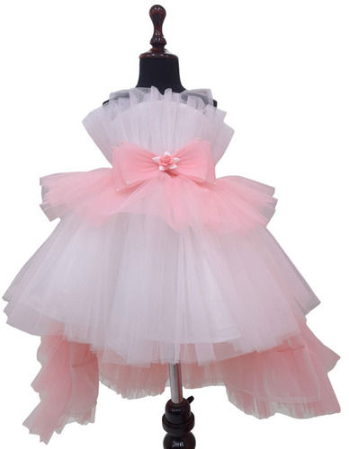 Ruffle Detailed Bodice Party Wear Kids Frock