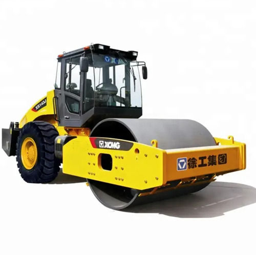 Red 20 Ton Mechanical Single Drum Vibratory Road Roller Compactor