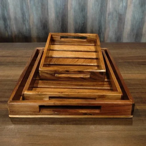 Wooden Serving Tray at Best Price in Ahmadpur, Maharashtra Adorn