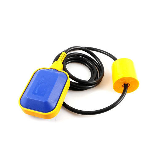 Yellow Blue 230 Volts Float Switch Sensor For Water Level Controller