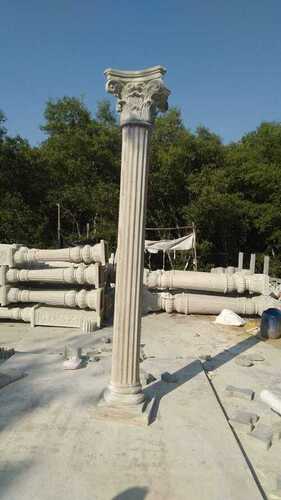 Cylinder White Fiber Pillars For Wedding Decoration Use