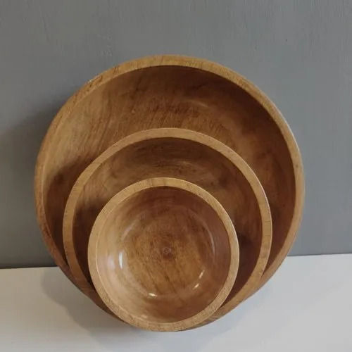 Wooden Bowl For Food Serving Use Application: Industrial