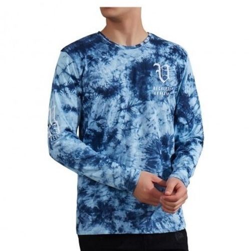 Long Sleeves Printed Pattern Round Neck T-Shirt For Men