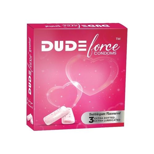 Bubblegum Flavoured Dudeforce Dotted Male Condom At Best Price In Bhilai R And R Wellness 8687