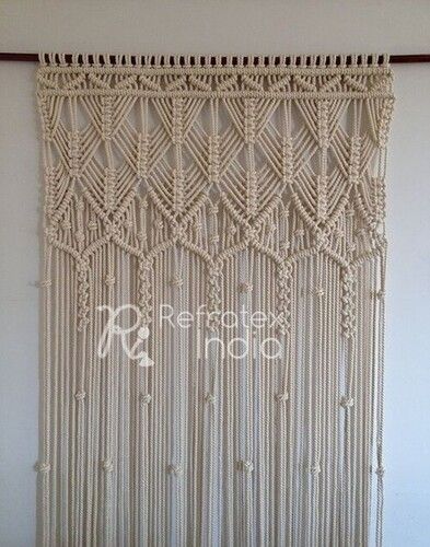 Natural Mcrn105 Cotton Macrame Curtain