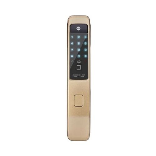 Brown Digital Door Lock With Push Pull System