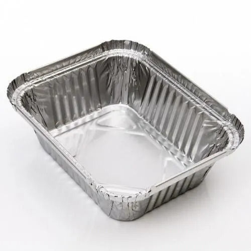 Silver Lightweight Packaging Aluminum Foil Container