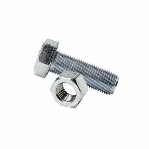 Strong Threaded Polished Ms Bolt Nut