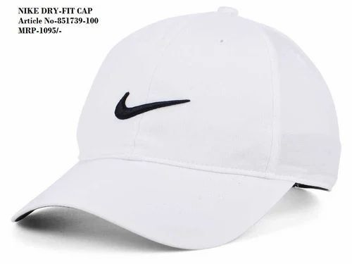 White Cotton Dry Fit Cap For Casual Wear Gender: Unisex