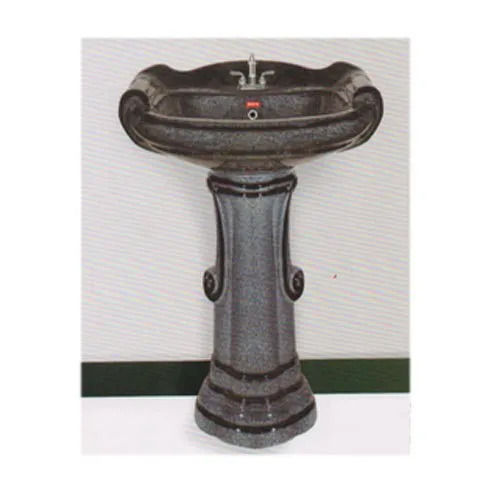 Big Sterling Pedestal Wash Basin For Bathroom Use