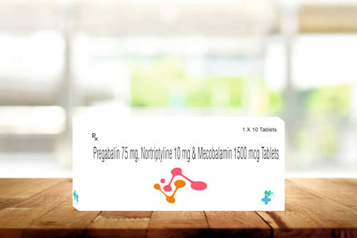 White Pregabalin 75Mg, Nortriptyline 10Mg And Mecobalamin 1500 Mcg Tablets