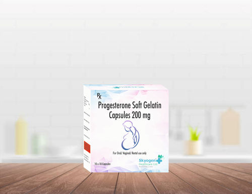 White Progesterone Soft Gelatin 200Mg Capsules