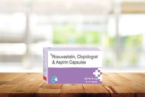 Rosuvastatin 20mg, Clopidogrel 75mg And Aspirin 75mg Capsules