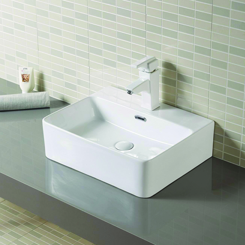 Square White Ceramic Table Top Wash Basin