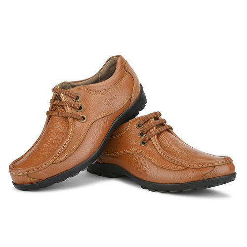 Stainless Steel Brown Leather Laces Shoes For Formal Wear