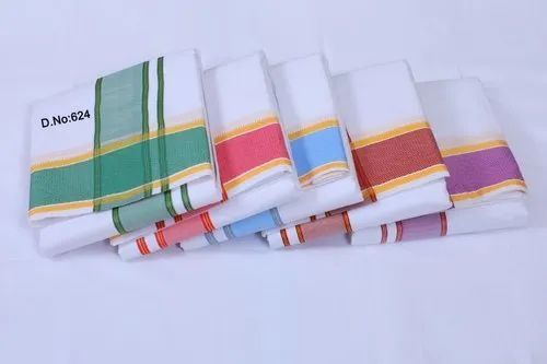 Casual Wear Men Plain 9 X 5 M Cotton Dhoti