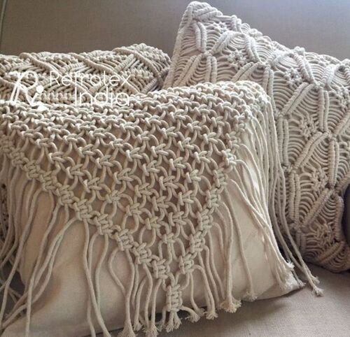 Cc106 Macrame Cotton Cushion Cover