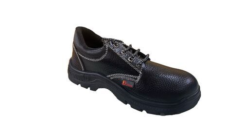 Low Ankle Black Leather Mens Safety Shoes For Industrial Use