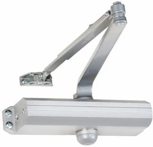 Silver Heavy-Duty Adjustable Closing Hydraulic Door Closer 