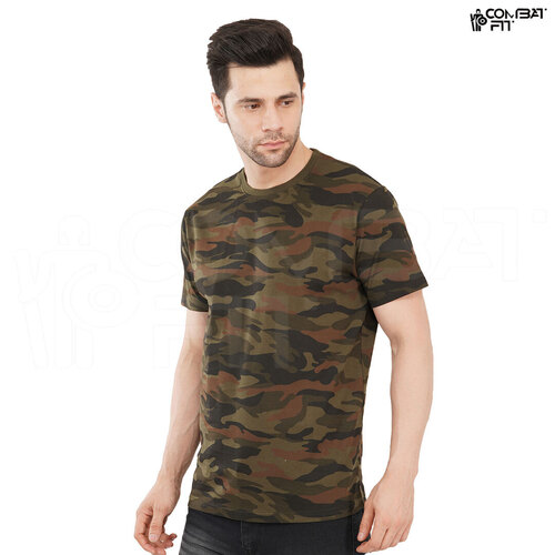 Half Sleeves And Round Neck Camouflage T-Shirt Age Group: Upto 50