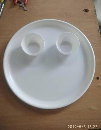 10-12 Inch White Disposable Plastic Plate Grade: A