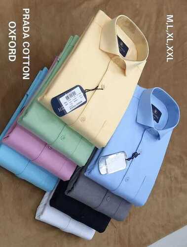 Men''s Full Sleeves Plain Cotton Shirt - Available in Various Colors | Anti-Wrinkle, Breathable, Washable for All Seasons