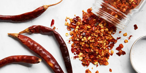 Natural Red Spicy Chili Flakes Application: Industrial