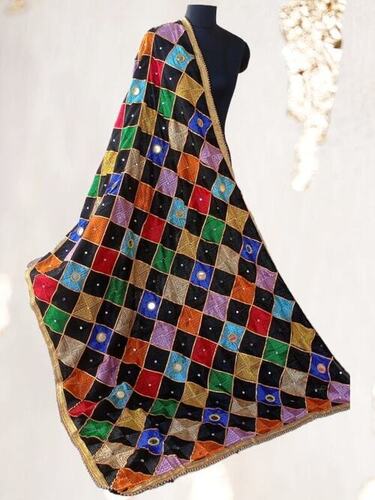 phulkari chanderi dupatta 