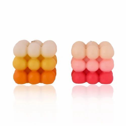 Round Shape Multi Color Bubble Candle For Decoration