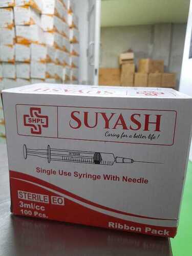 Plastic White 1ml Syringe With 23G Needle, For Hospital