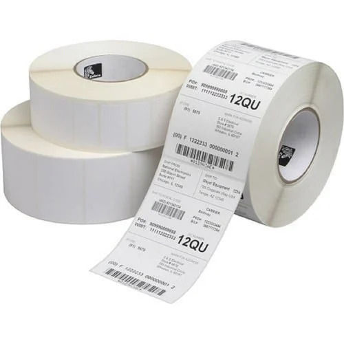 Waterproof White And Black Barcode Sticker Roll