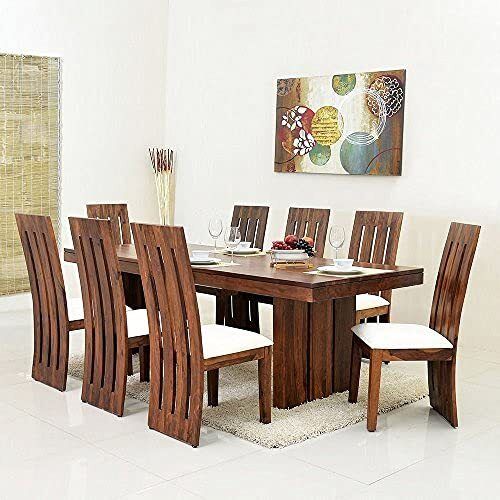 Stainless Steel Wooden Dining Table Set