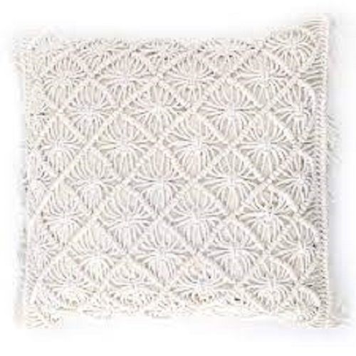 100% Cotton Plain Dyed Macrame Cushion Cover