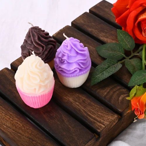 Cup Cake Candle For Home Decoration