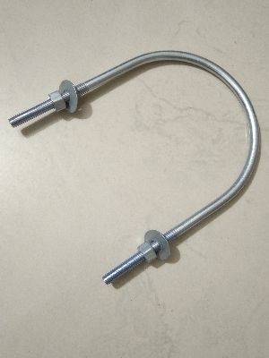 Silver Industrial Mild Steel U Clamp With Nuts